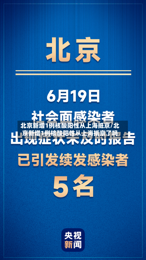 北京新增1例核酸阳性从上海抵京/北京新增1例核酸阳性从上海抵京了吗