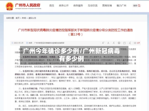 广州今年确诊多少例/广州新冠病毒有多少例
