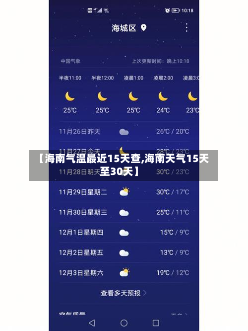 【海南气温最近15天查,海南天气15天至30天】