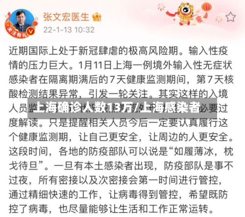 上海确诊人数13万/上海感染者