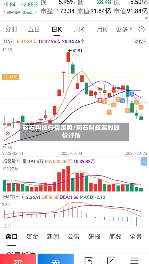 药石科技行情走势/药石科技实时股价行情