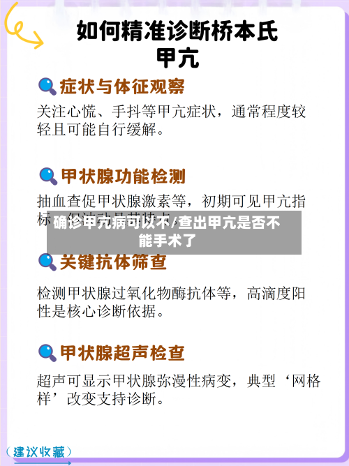 确诊甲亢病可以不/查出甲亢是否不能手术了
