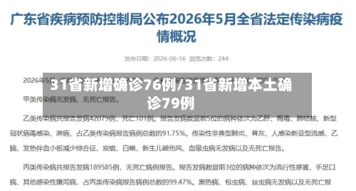 31省新增确诊76例/31省新增本土确诊79例
