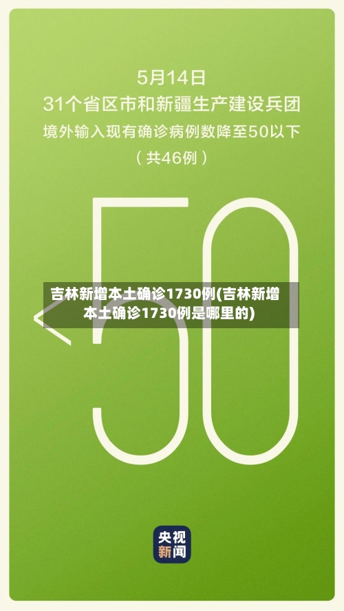 吉林新增本土确诊1730例(吉林新增本土确诊1730例是哪里的)