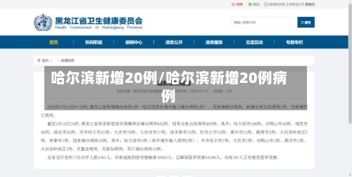 哈尔滨新增20例/哈尔滨新增20例病例