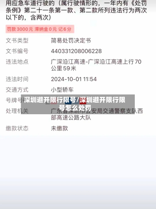 深圳避开限行限号/深圳避开限行限号怎么处罚