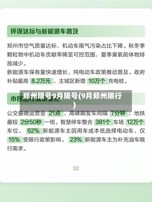 郑州限号9月限号(9月郑州限行)