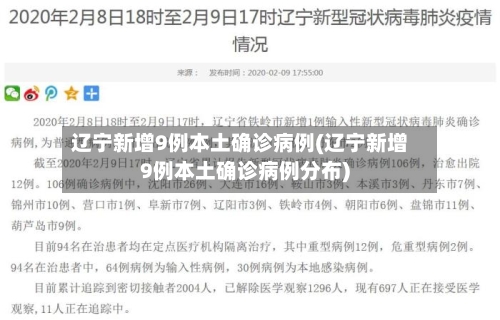 辽宁新增9例本土确诊病例(辽宁新增9例本土确诊病例分布)