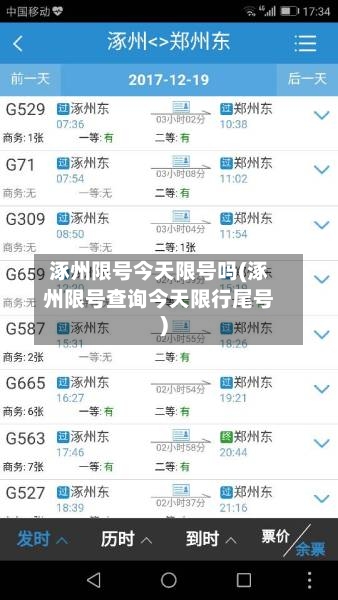 涿州限号今天限号吗(涿州限号查询今天限行尾号)