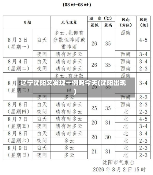 辽宁沈阳又发现一例吗今天(沈阳出现)