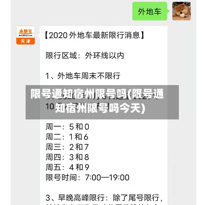限号通知宿州限号吗(限号通知宿州限号吗今天)