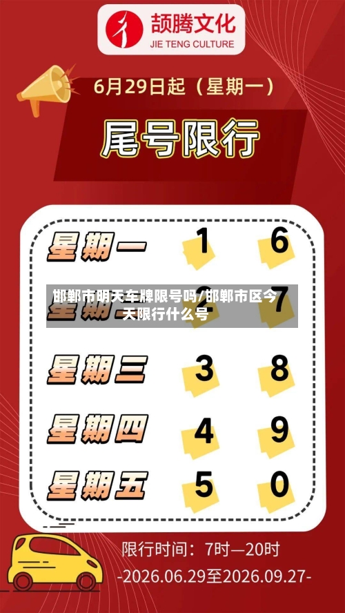 邯郸市明天车牌限号吗/邯郸市区今天限行什么号