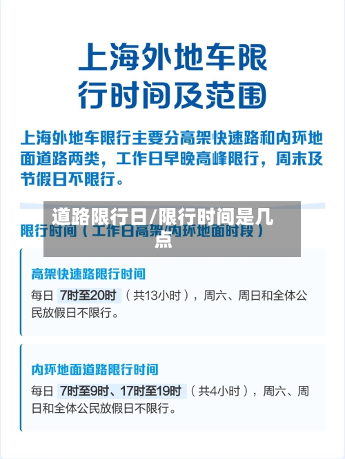 道路限行日/限行时间是几点