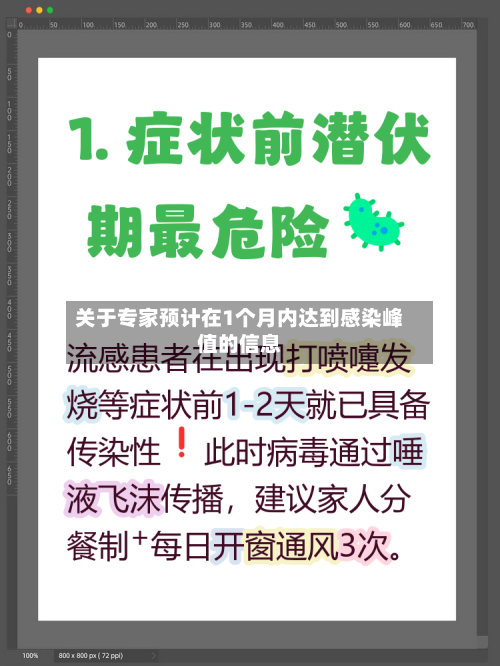 关于专家预计在1个月内达到感染峰值的信息