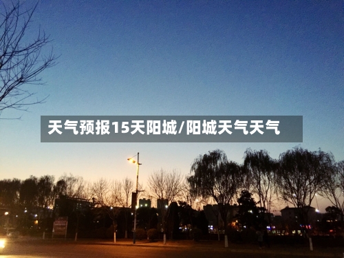 天气预报15天阳城/阳城天气天气