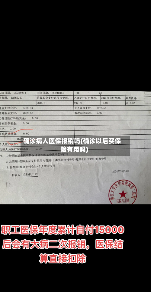 确诊病人医保报销吗(确诊以后买保险有用吗)