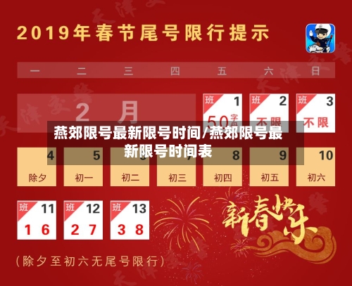 燕郊限号最新限号时间/燕郊限号最新限号时间表