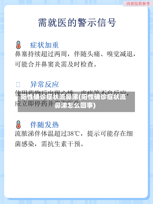 阳性确诊症状流鼻涕(阳性确诊症状流鼻涕怎么回事)