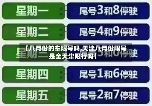 【八月份的车限号吗,天津八月份限号是全天津限行吗】