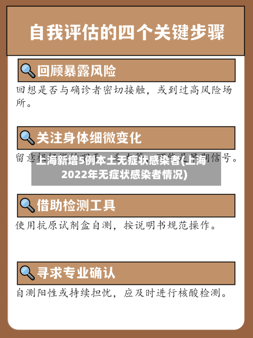 上海新增5例本土无症状感染者(上海2022年无症状感染者情况)