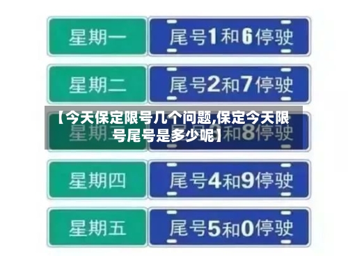 【今天保定限号几个问题,保定今天限号尾号是多少呢】