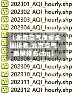 【北京空气质量全国排名,北京空气质量排名cbq】