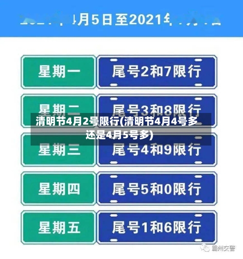清明节4月2号限行(清明节4月4号多还是4月5号多)