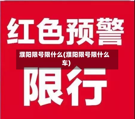濮阳限号限什么(濮阳限号限什么车)